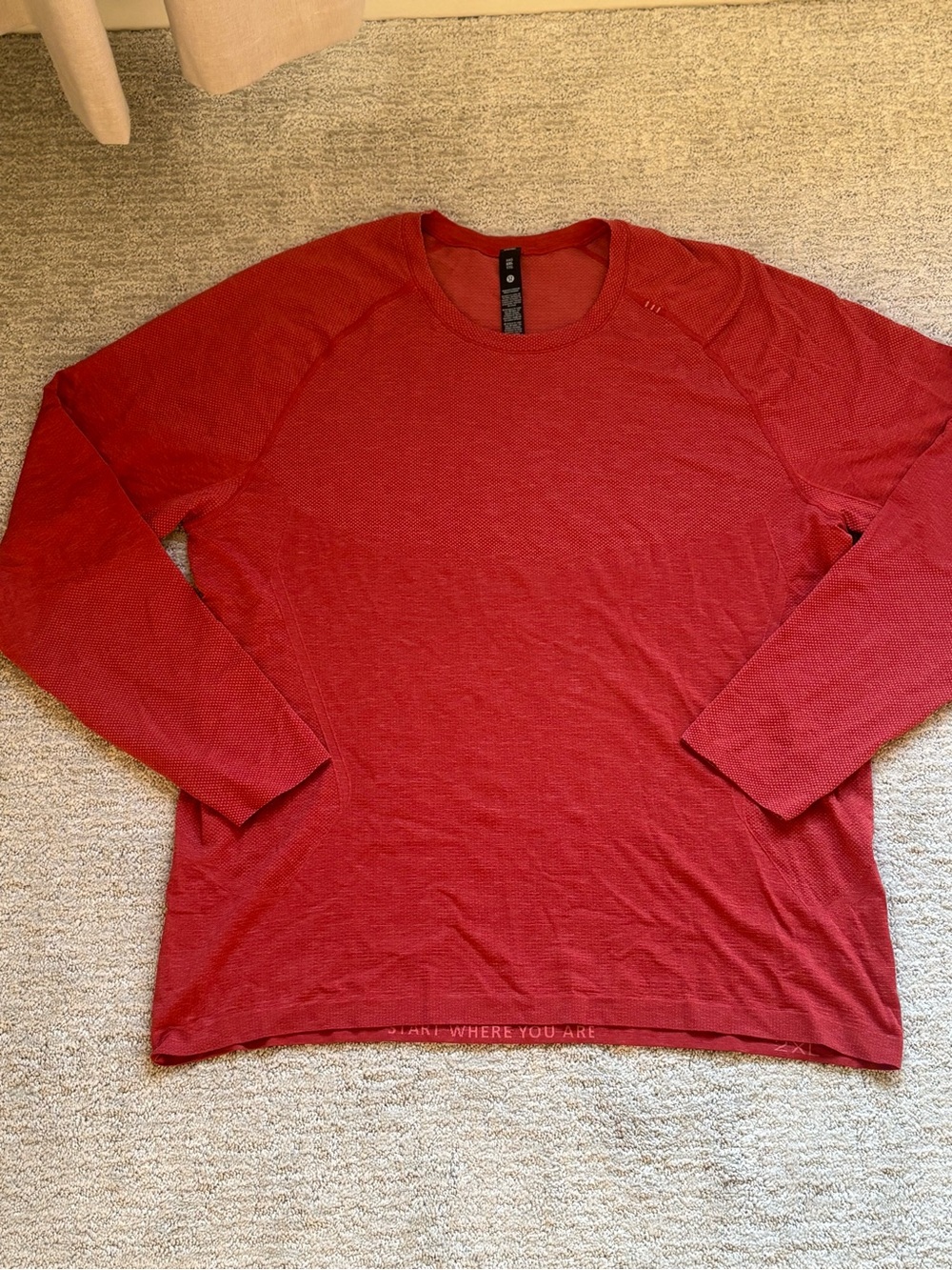 lululemon athletica Men's Long-Sleeve Crew - Deep Red